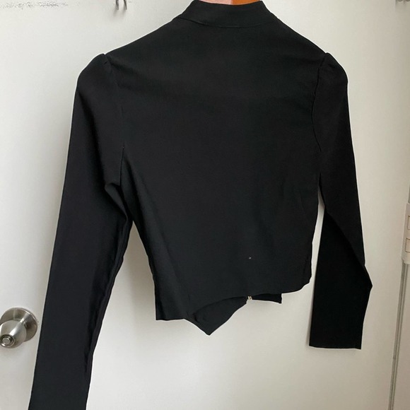 Military Crop Stretch Gold Zip Up Blazer Jacket S - Picture 7 of 9